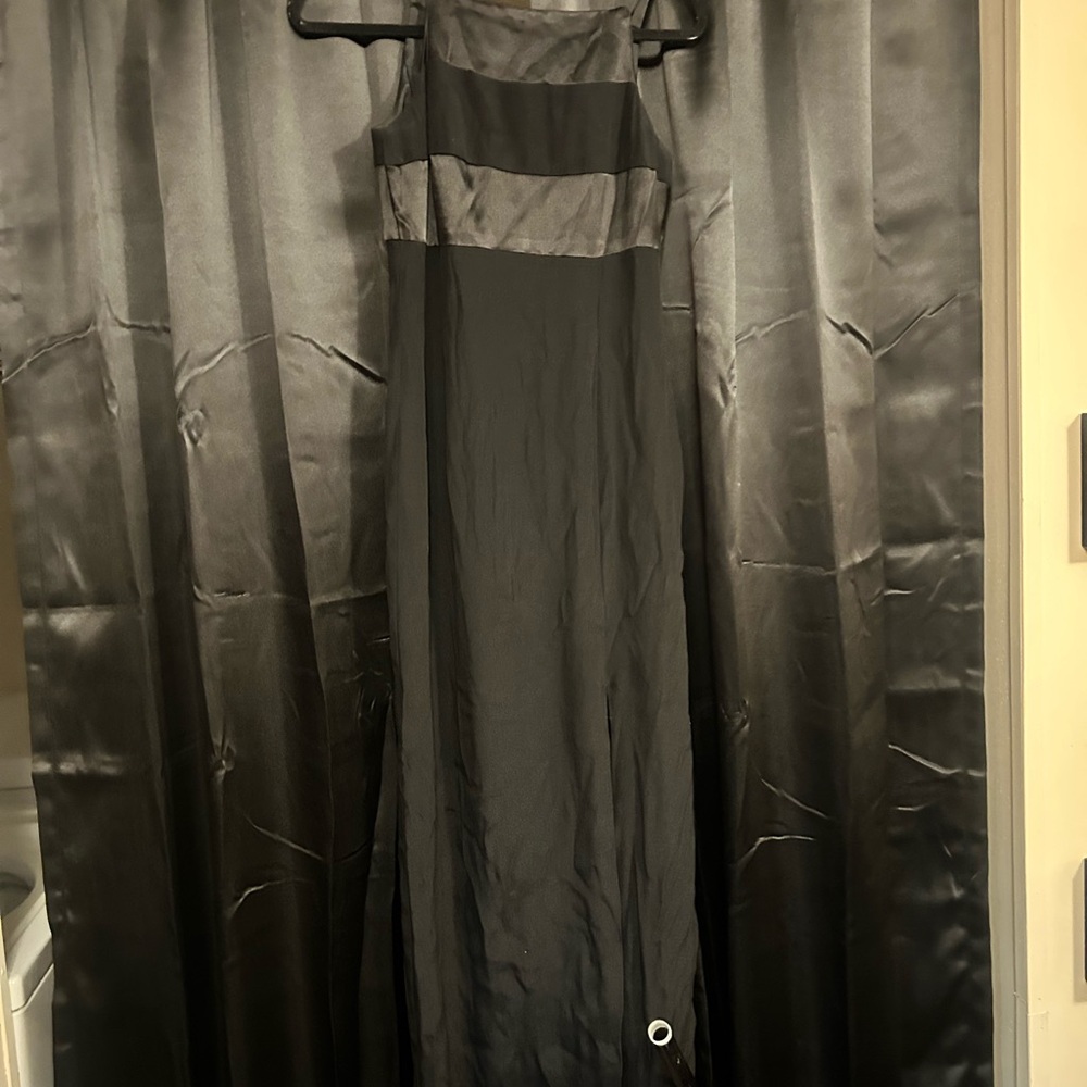 Dave & Johnny Strapless Black Gown